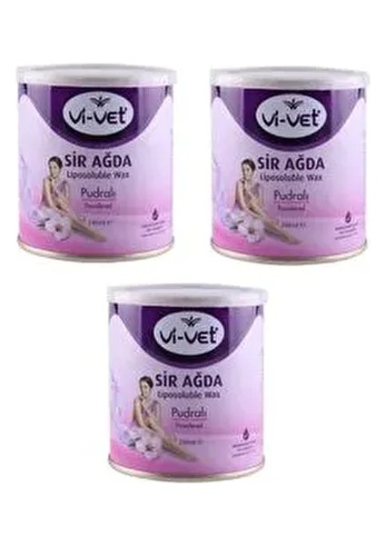 Vivet Sir Ağda Pudralı 240 ml x 3 Adet