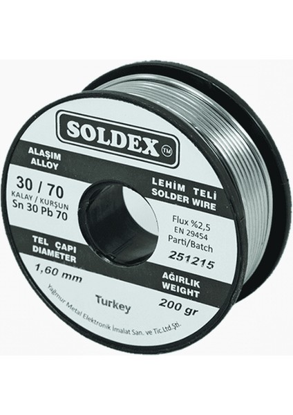 Lehim Teli 1.6mm 200GR SN30 - PB70 (30/70)