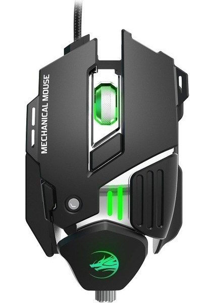 Metal Mekanik Oyun Faresi Gm8 Makro Programlama Kablolu Espor Oyun Faresi (Yurt Dışından)