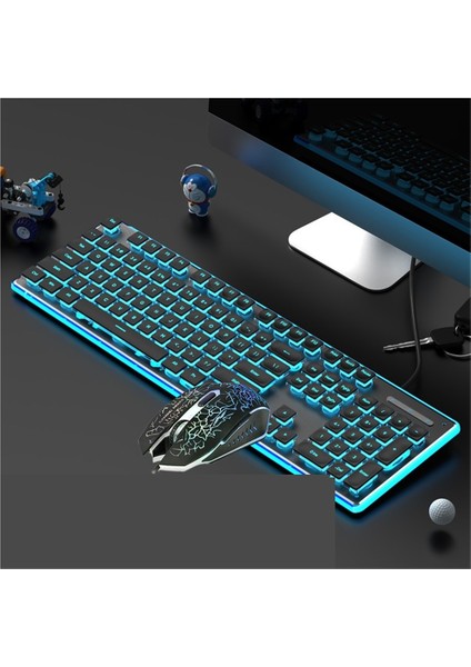 2025 Yeni Kablolu Mekanik Hisli Klavye Su Geçirmez Sessiz Ultra Ince Oyun E-Spor Ofis Yazma Masaüstü Dizüstü Bilgisayar (Yurt Dışından)