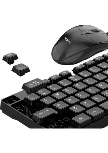 VON15 Kablolu Klavye ve Fare Vonn Fanning Oyun Iş Ofis Ev USB Klavye ve Fare Seti (Yurt Dışından) fırsatları