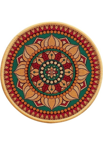 Rüzgar Bardak Altlığı Taklit Keten Kauçuk Altlık Ev Dekoratif Zemin Matı Isı Yalıtımı Masa Matı Su Bardak Altlığı Fare Altlığı 20CM (Yurt Dışından)