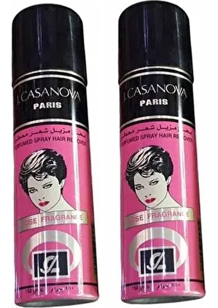 J. Casanova Paris Tüy Dökücü Sprey Gül Rose 150 gr 2'li Paket