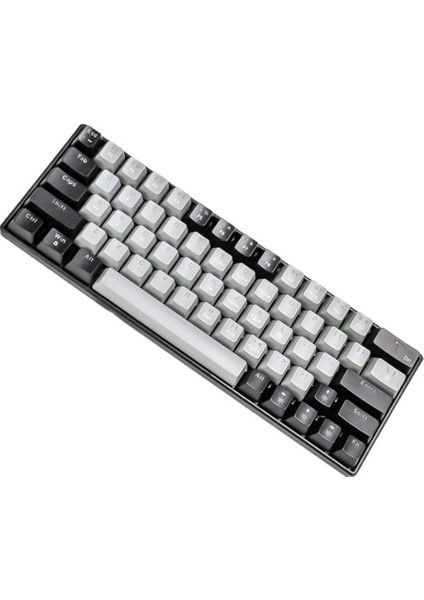 2025 Yeni 63 Tuşlu Karışık Hafif Takılabilir Oyun Mekanik Klavyesi Rgb Tam Tuşlu Acelesiz Mavi-Kırmızı Eksen Bilgisayar Klavyesi E-Spor Mekanik (Yurt Dışından)