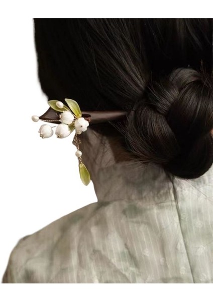 Yeni Magnolia Ahşap Saç Tokası Basit Topuz Başlığı Vadi Zambağı (Yurt Dışından)