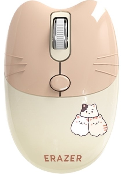 Kızlar Için Yüksek Görünüm Değerine Sahip Kablosuz Fare, Sevimli Pembe, Sevimli Kedi Çizgi Filmi, Sessiz Ofis Bilgisayarı (Yurt Dışından)