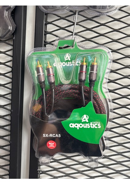 5 Metre Ipek Çoraplı %100 Bakır Rca Kablo 2 Giriş 2 Çıkış