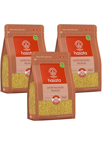 Pilavlık Antep Bulguru 2 kg x 3 Adet