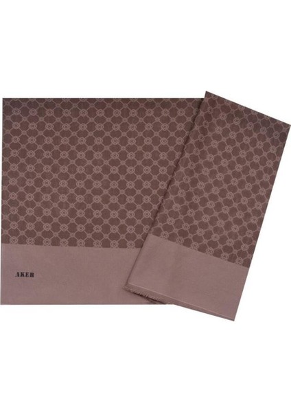 Elegance Kahverengi Monogram Desenli Şal 1090100-932 – Zarif ve Şık Günlük ve Özel Gün Aksesuarı modelleri
