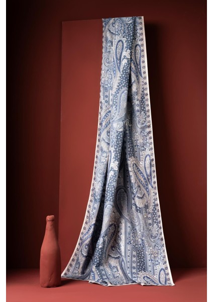 Adessa Kadın Şal – Mavi Etnik Desenli, Yumuşak Dokuma Kumaş, Dört Mevsim Klasik ve Günlük Kullanıma Uygun fırsatları