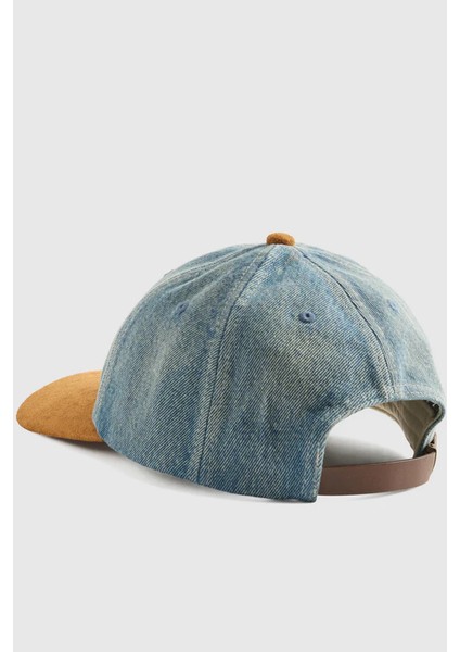 Relaxed Unisex Dad Cap Denim Grafik Şapka - 004BQ-0001 modelleri