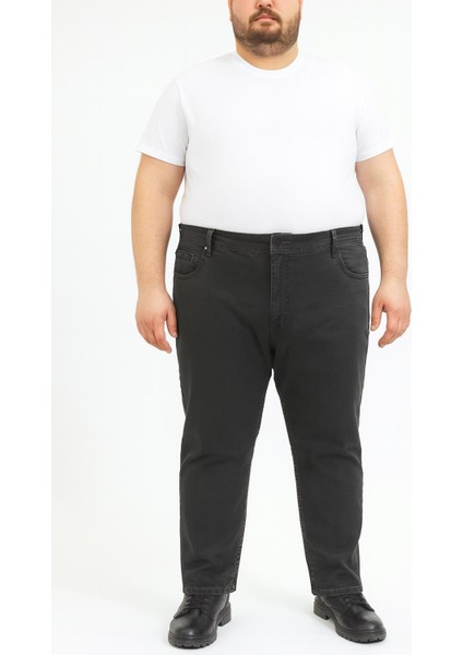 Regular Fit Likralı Büyük Beden Erkek Jean Pantolon 7374