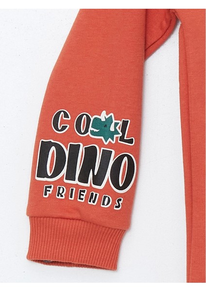 Lcw Kids Turuncu Bisiklet Yaka Baskılı Kalın Erkek Çocuk Sweatshirt indirimleri