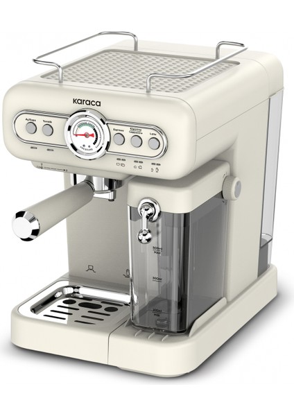 Vintage Craft Süt Hazneli Espresso, Latte ve Capuccino Makinesi Cream