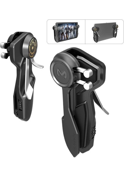 6 Parmak Mobil Oyun Kolu – L1R1 Tetik Düğmeli Tablet Gamepad, Yüksek Hassasiyetli Silikonlu, Ayarlanabilir Tetikli, Ergonomik Kavrama, Pubg & Cod & Free Fire ile Uyumlu | AK-PAD6K