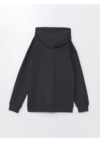 Lcw Kids Antrasit Kapüşonlu Baskılı Uzun Kollu Kız Çocuk Sweatshirt fiyatları