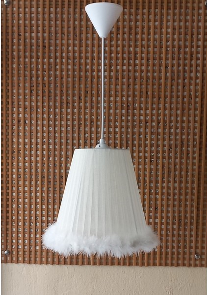 Krem Organze Avize M-58 Yatak Odası Çocuk Odası Genç ve Bebek Odası Avize Aydınlatma Sarkıt fırsatları