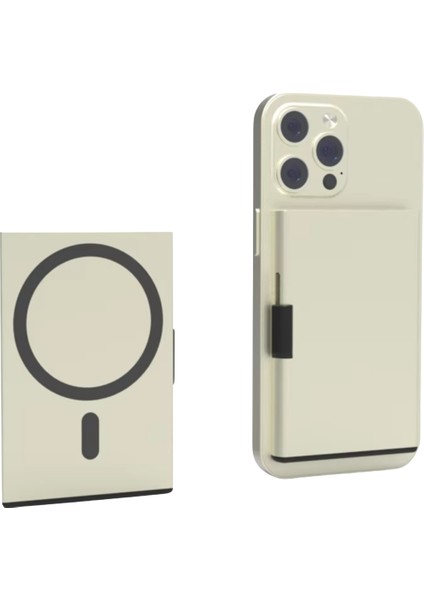 Magsafe Wallet Metal Beyaz
