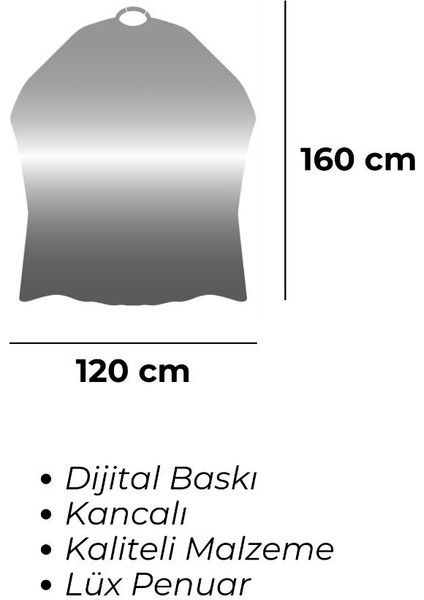Lüx Penuar Berber Önlüğü Dijital Baskı Yazlık Mikro Kumaş 120X160 cm Model: 1114 fiyatları