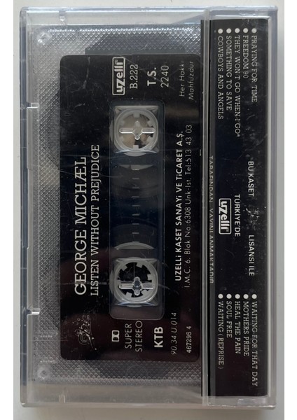 George Michael Listen Without Prejudice Kaset (Orijnal Dönem Kağıt Baskı Kaset) fiyatları