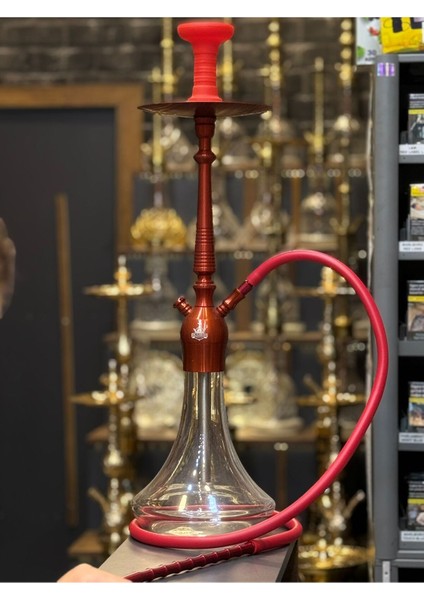 Yeni Tasarim Kırmızı Nargile Takımı