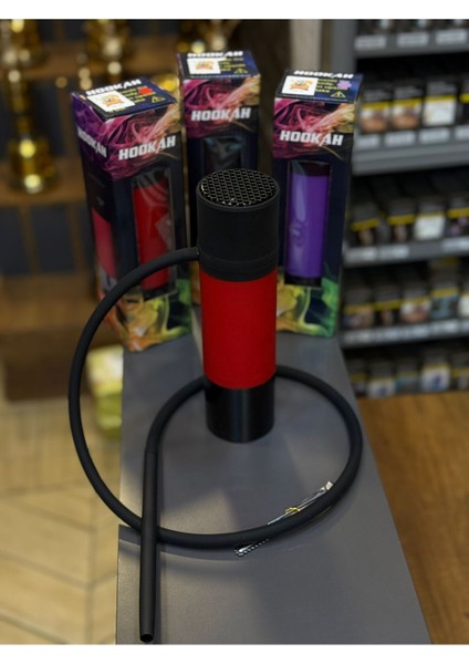 Kırmızı Nargile Takımı Her Yerde Taşınabılırsınız Arabada,evde ve Gezilerde Hızlı ve Kolay Kullanım