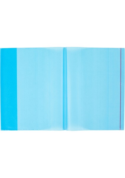 A4 Hazır Defter Kabı 5'li Paket Şeffaf Mavi 20'li Kutu