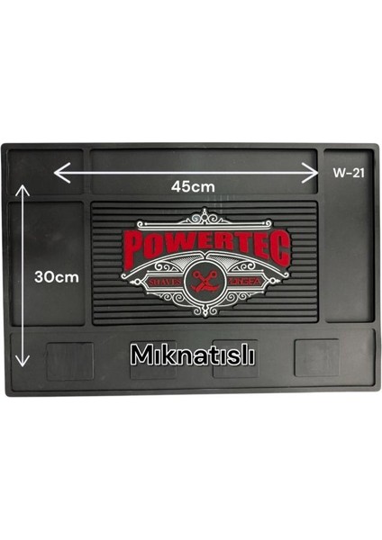 Powertec W-21 Mıknatıslı Premium Kuaför Makine - Araç Gereç Paspası