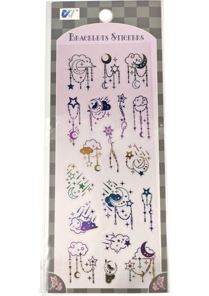 Şeffaf Renkli Sticker 7X17 cm - Ay Bulut Tarot