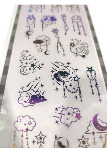Şeffaf Renkli Sticker 7X17 cm - Ay Bulut Tarot fiyatları