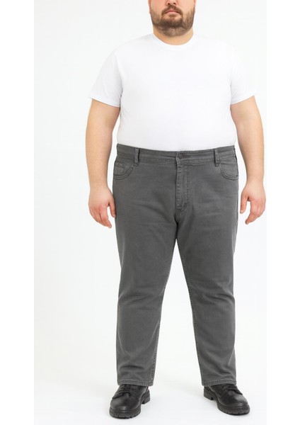 Regular Fit Likralı Büyük Beden Erkek Jean Pantolon 7374