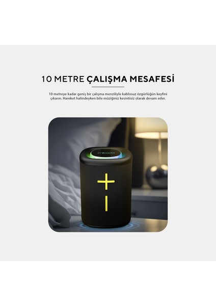 MD-26BT Nexus Siyah 6W 1200MAH Usb-Tf-Tws-Ipx6 Bluetooth Hoparlör fırsatları