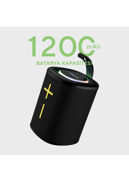 MD-26BT Nexus Siyah 6W 1200MAH Usb-Tf-Tws-Ipx6 Bluetooth Hoparlör