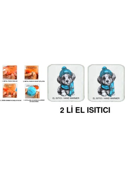 2 Adet Mavi Bereli Köpek Cep Sobası,el Isıtıcı,sıcak Su Torbası Pvc 10X9,5CM modelleri