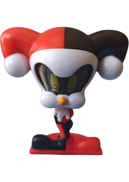 Tweety Dc Justice League Batman Harley Quinn Kostümünde Tweety - Gözler Hologramlı & 7 cm