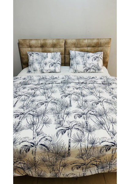 Palmiye Desenli Çift Kişilik Nevresim Takımı