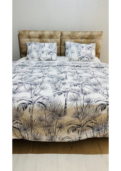 Palmiye Desenli Çift Kişilik Nevresim Takımı modelleri
