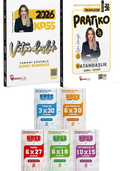 2026 Kpss Vatandaşlık Tamamı Çözümlü Soru Bankası Pratiko - 5 Ders 31 Deneme