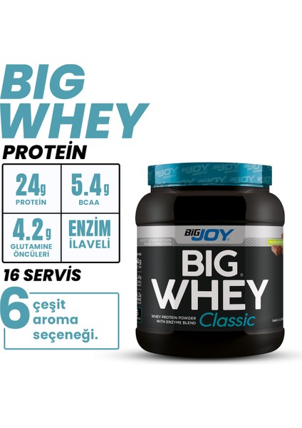 Whey Protein Big Whey Classic 528 gr 16 Servis Antep Fıstıklı Dondurma Aromalı Protein Tozu indirimleri