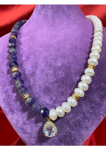 Inci ve Ametist Kolye