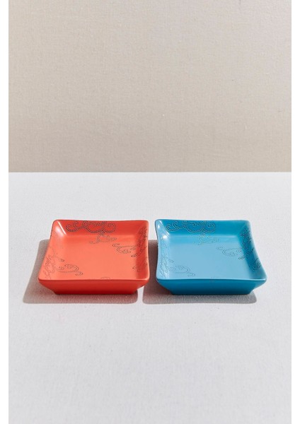 Dantel Seramik 2'li Tabak Seti Mavi fiyatları