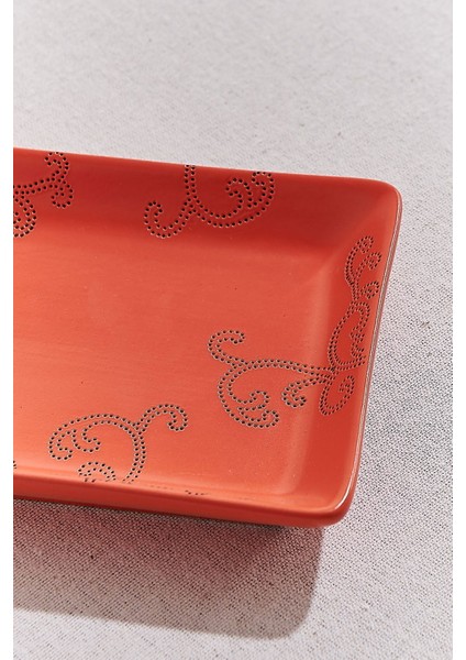 Dantel Seramik 2'li Tabak Seti Mavi fırsatları