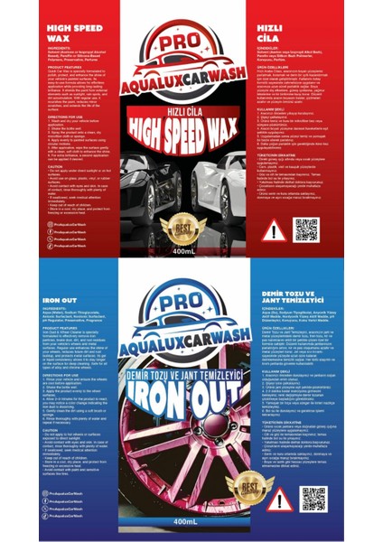 Proaqualuxcarwash Hızlı Cila - Demir Tozu ve Jant Temizleyici fiyatları