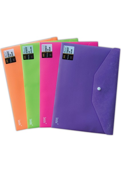 Çıtçıtlı Dosya Desenli A4 Yeşil