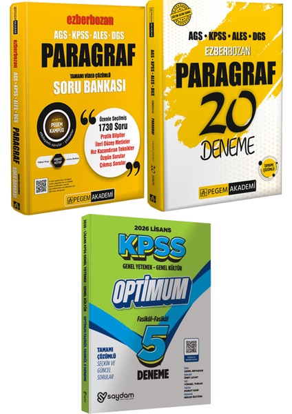 Ezberbozan Paragraf Soru ve 20 Deneme - Lisans Optimum 5 Deneme