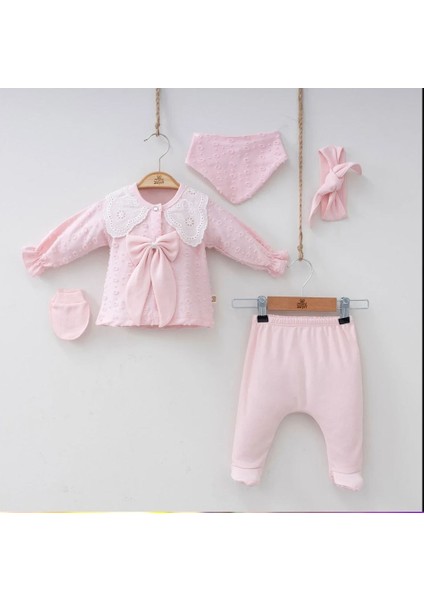 0-3 Ay Kız Bebek Paris Vintage Tak, Çıkar Fiyonklu 5'li Hastane Çıkışı Yeni Doğan Seti fiyatları