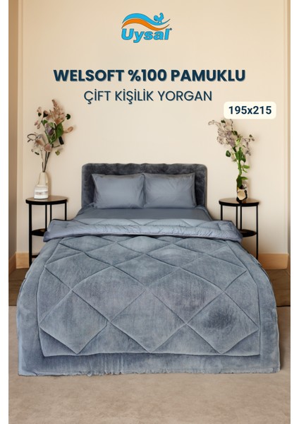 Welsoft %100 Pamuklu Çift Kişilik Yorgan