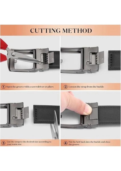 2 Adet Otomatik Tokalı Deliksiz Erkek Kemeri