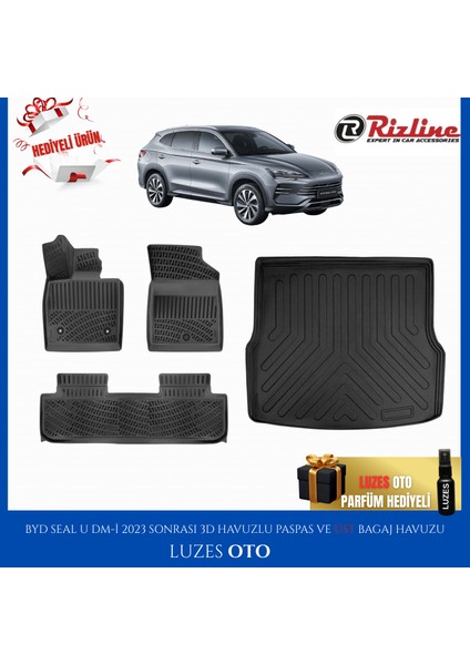 Byd Seal U Dm-I 3D Havuzlu Paspas ve Üst Bagaj Havuzu 2024 Model Uyumlu