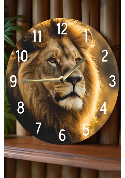 Aslan Temalı Mdf Duvar Saati – 33X33 cm SDW405 fiyatları
